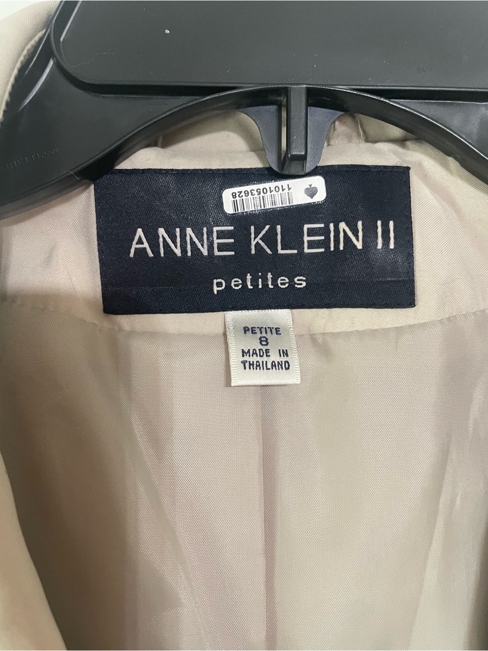 Anne Klein Women's Beige Trench Coat SZ 8 Petite - Picture 4 of 4